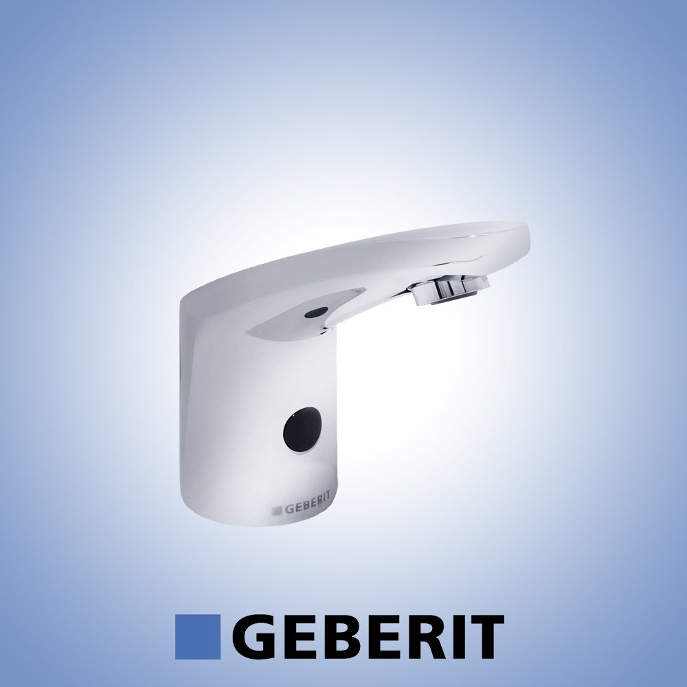 Geberit Type 185 Fotoselli Lavabo bataryası Çift Su Girişli İçten Miks ELEKTRİKLİ