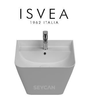 İsvea Sott Aqua Asma Monoblok Lavabo 50 cm Mat Beyaz