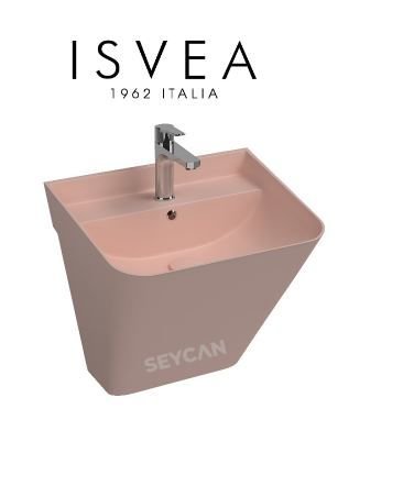İsvea Sott Aqua Asma Monoblok Lavabo 50 cm Somon