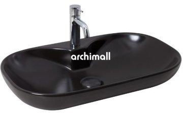 Alya 65 BD Tezgahüstü Lavabo (Batarya Delikli) 65x41cm Mat Siyah