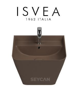 İsvea Sott Aqua Asma Monoblok Lavabo 50 cm Vizon