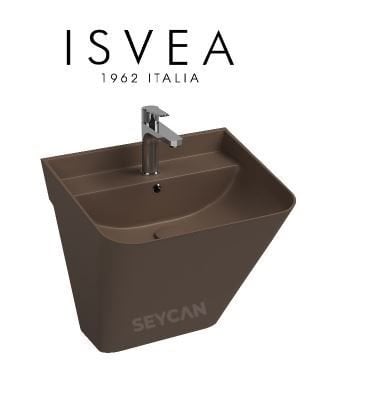 İsvea Sott Aqua Asma Monoblok Lavabo 50 cm Vizon