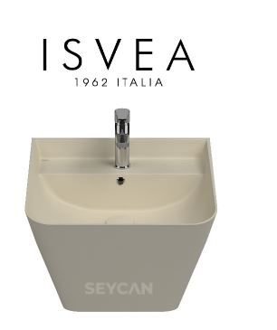 İsvea Sott Aqua Asma Monoblok Lavabo 50 cm Fildişi