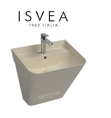 İsvea Sott Aqua Asma Monoblok Lavabo 50 cm Fildişi