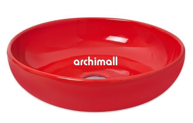 Nunki 45cm Tezgah Üstü Lavabo Kırmızı