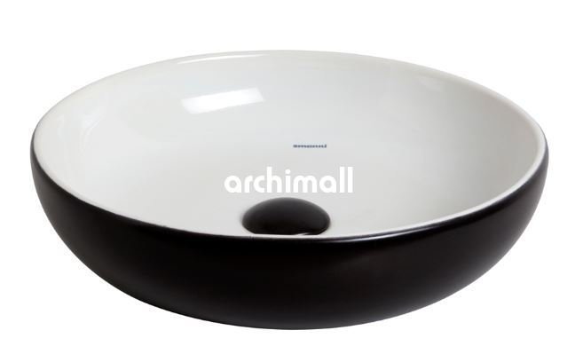 Nunki 45cm Tezgah Üstü Lavabo Mat Siyah Beyaz