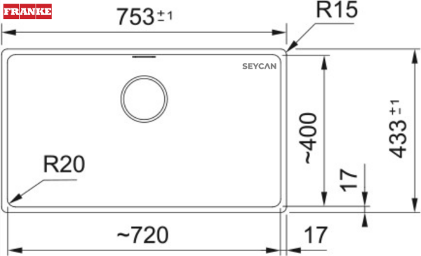 Franke Maris MRG 110-72 Granit Evye Stone Grey