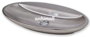 Sarin 72x41cm Tezgahüstü Lavabo Mat Platin