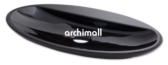 Sarin 72x41cm Tezgahüstü Lavabo Siyah