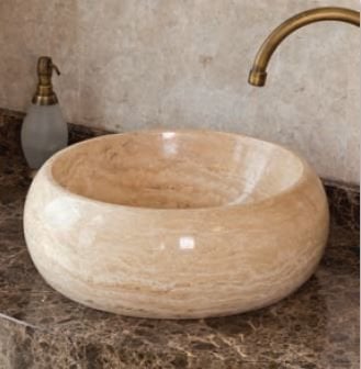 Delta Mermer Roma Klasik Doğaltaş Çanak Lavabo