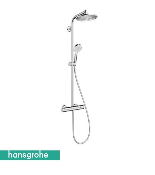 Hansgrohe Crometta S Duş Kolonu 240 1 Jet, Ecosmart, 9 lt/dk, Termostat İle ( Tepe Duşu Yuvarlak ) 27268000