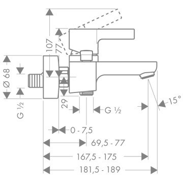 HANSGROHE Metris S Banyo Bataryası 31460000