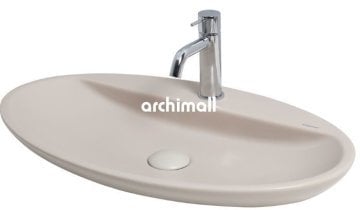 Sarin Batarya Delikli 72x41cm Tezgahüstü Lavabo Mat Sahra