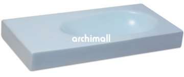 Bunda 91x45cm Etajerli Lavabo Mat Buz Mavi