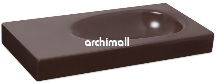 Bunda 91x45cm Etajerli Lavabo Mat Moka