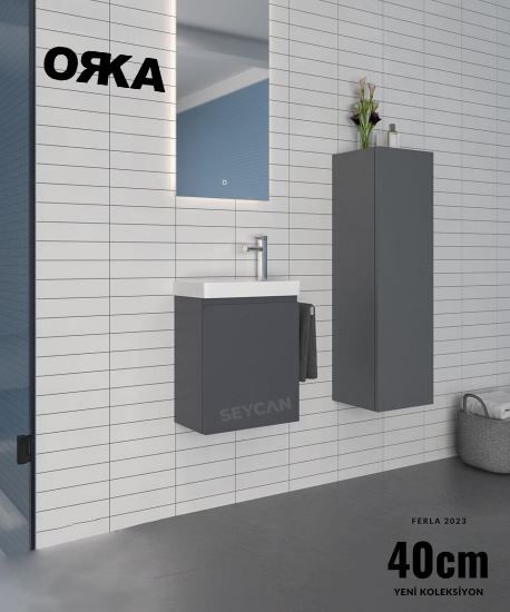 Orka Ferla 40 cm Asma Banyo Dolabı