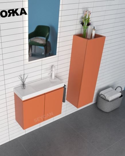 Orka Ferla 60 cm Asma Banyo Dolabı