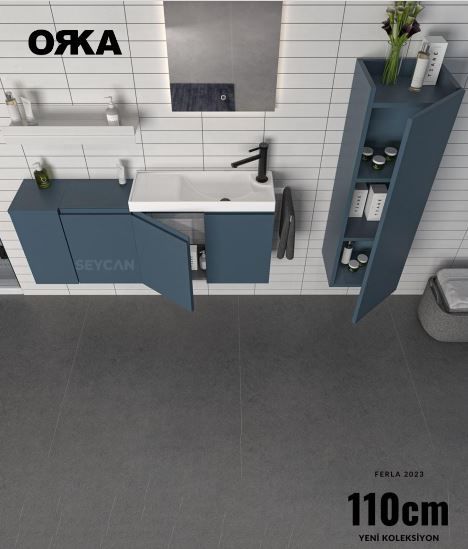 Orka Ferla 110 cm Asma Banyo Dolabı