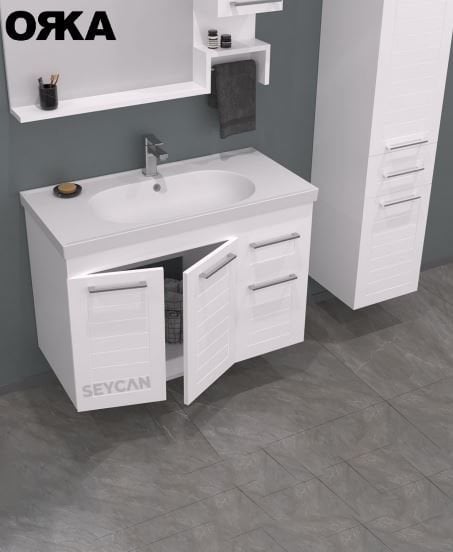 Orka Perge 85 cm Asma Banyo Dolabı