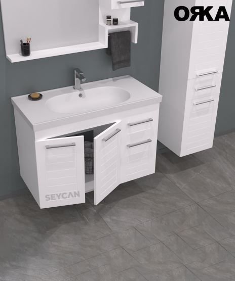 Orka Perge 100 cm Asma Banyo Dolabı