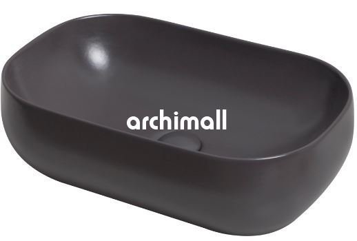 Niv 58x37cm Tezgahüstü Lavabo Mat Antrasit