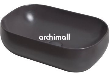 Niv 58x37cm Tezgahüstü Lavabo Mat Antrasit