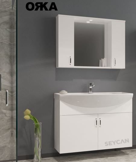 Orka Duru 80 cm Asma Banyo Dolabı