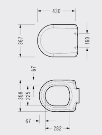 Сиденье и крышка для унитаза Serel Spil Duroplast 2276001002