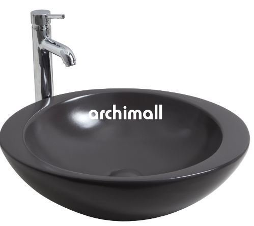 Adara 53x45.5cm Tezgahüstü Lavabo  Antrasit Mat