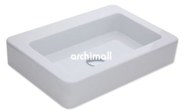 Skat 59x40cm Tezgahüstü Lavabo Beyaz