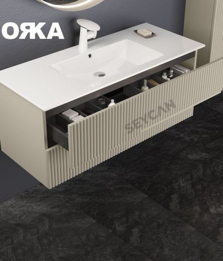 Orka Moonlight 120 cm Asma Banyo Dolabı