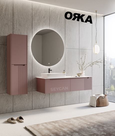 Orka Biella 120 cm Asma Banyo Dolabı