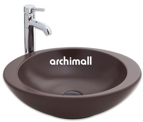 Adara 53x45.5cm Tezgahüstü Lavabo Mat Moka