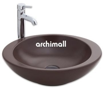 Adara 53x45.5cm Tezgahüstü Lavabo Mat Moka