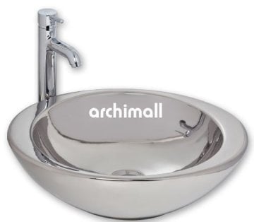 Adara 53x45.5cm Tezgahüstü Lavabo Platin