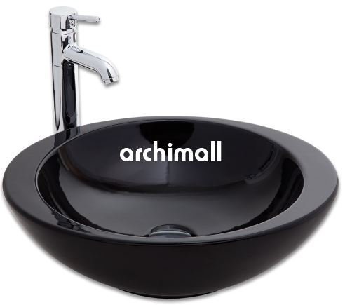 Adara 53x45.5cm Tezgaüstü Lavabo Siyah