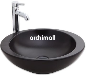 Adara 53x45.5cm Tezgaüstü Lavabo Mat Siyah