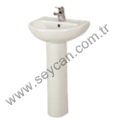 GÜRAL COMPACT LAVABO + KOLON AYAK 45X55 KO00LAY01