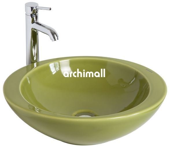 Adara 53x45.5cm Tezgaüstü Lavabo Yosun Yeşili