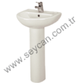 GÜRAL COMPACT LAVABO + KOLON AYAK 50X60 KO00LAY05
