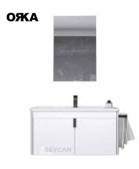 Orka Trio 100 cm Kapaklı Asma Banyo Dolabı