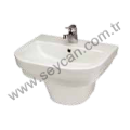 GÜRAL JADE LAVABO + YARIM AYAK 45X55