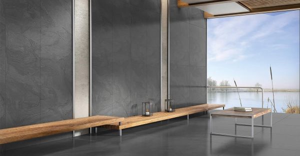Kütahya 60x120 Atlantis Antrasit Rektifiye Parlak Nano
