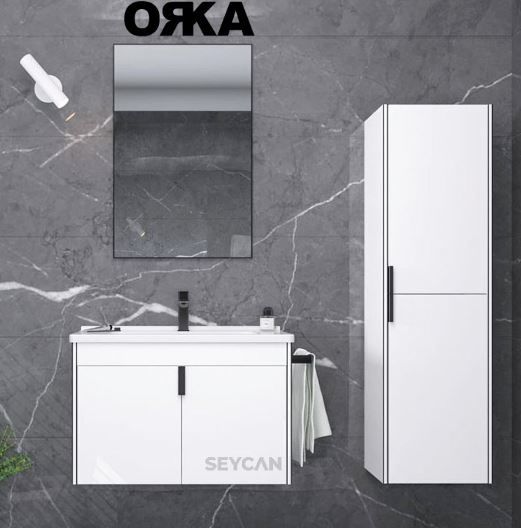 Orka Trio 80 cm Çekmeceli Asma Banyo Dolabı