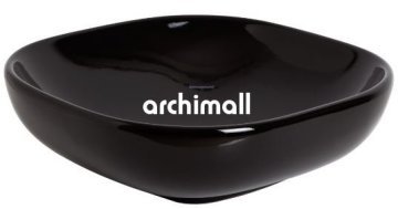 Alya 41x41cm Tezgahüstü Lavabo Siyah