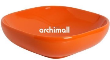 Alya 41x41cm Tezgahüstü Lavabo Turuncu