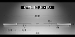 Gymholix LiftX Halter (20kg - 220cm)