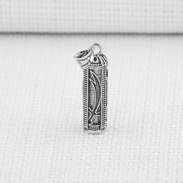 Kılıç Tasarımlı Cevşeni Kebir Dua Yazılı 925 Ayar Gümüş Kolye Ucu