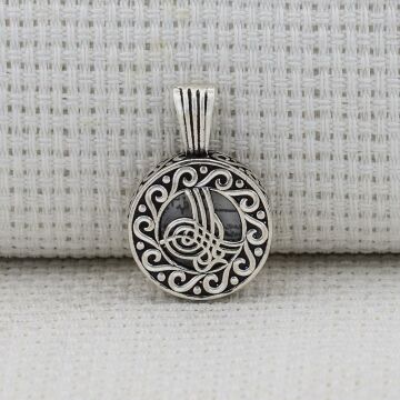 Cevşeni Kebir Dualı Osmanlı Tuğra Tasarımlı 925 Ayar Gümüş Kolye Ucu
