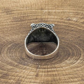 925 Ayar Gümüş Baykuş Motifli Yüzük